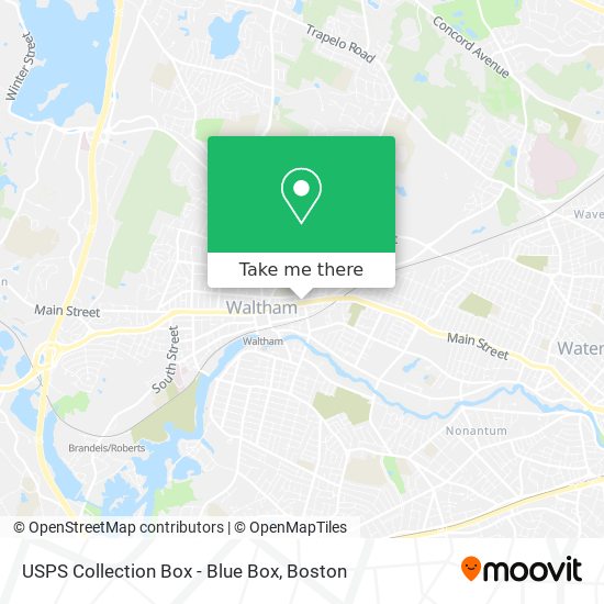 Mapa de USPS Collection Box - Blue Box