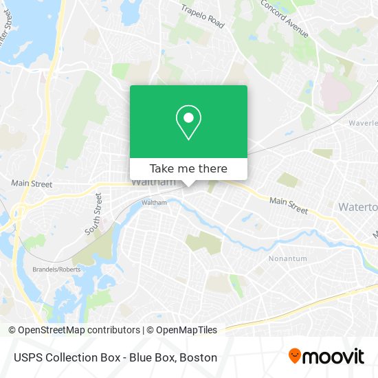 USPS Collection Box - Blue Box map