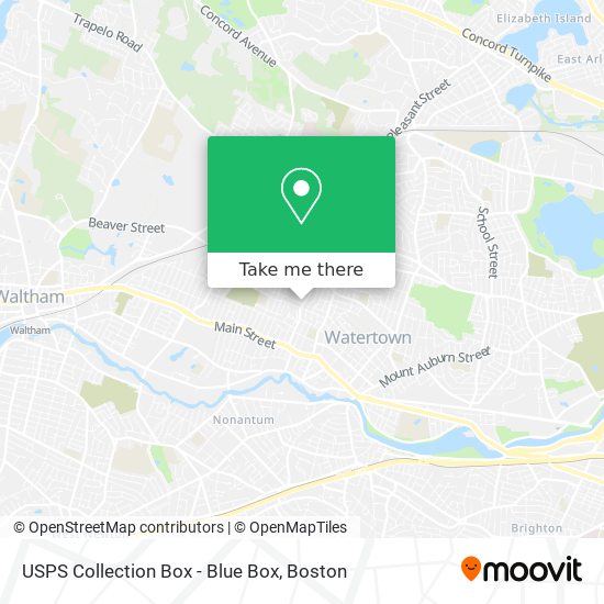 USPS Collection Box - Blue Box map