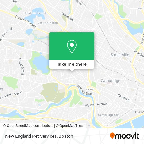 New England Pet Services map