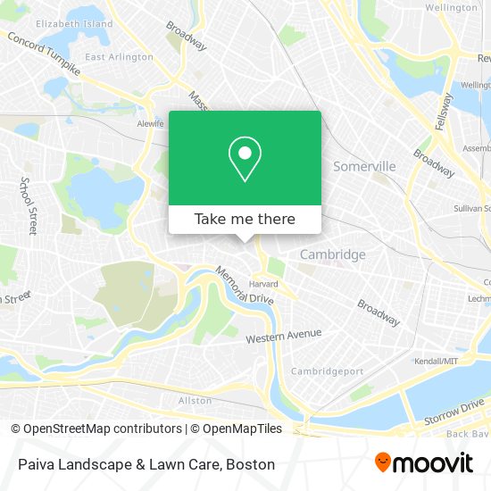 Paiva Landscape & Lawn Care map