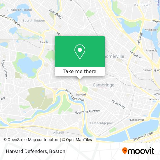 Harvard Defenders map