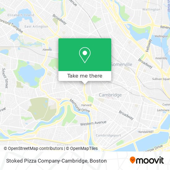 Mapa de Stoked Pizza Company-Cambridge