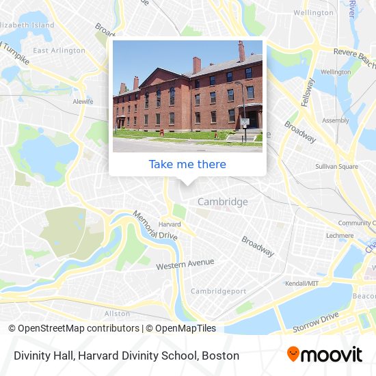 Mapa de Divinity Hall, Harvard Divinity School