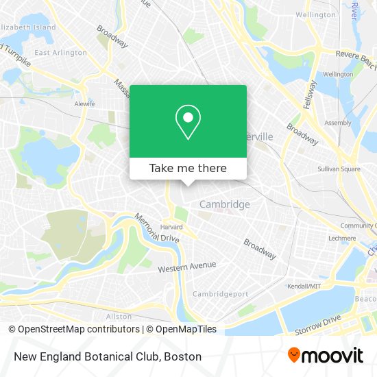 Mapa de New England Botanical Club