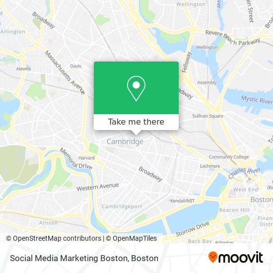 Mapa de Social Media Marketing Boston