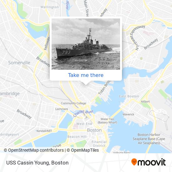 USS Cassin Young map