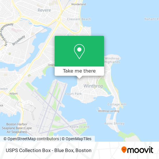 Mapa de USPS Collection Box - Blue Box