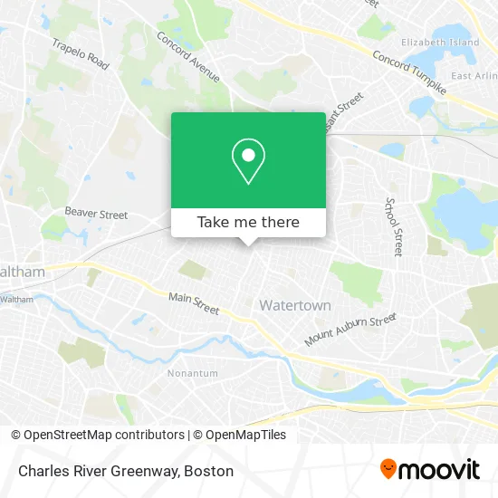 Charles River Greenway map