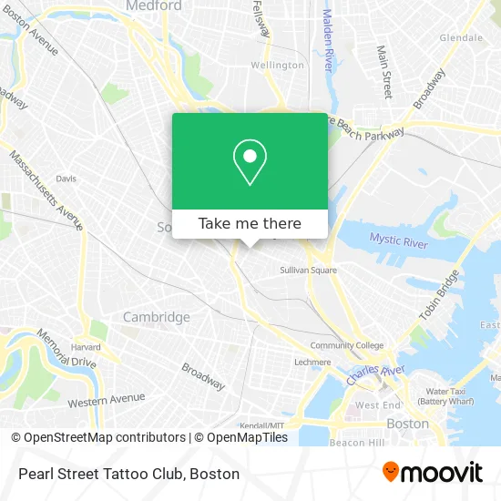 Pearl Street Tattoo Club map