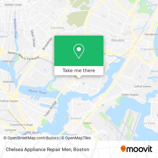 Chelsea Appliance Repair Men map