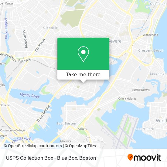 USPS Collection Box - Blue Box map