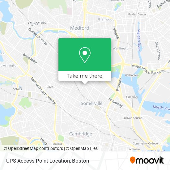 UPS Access Point Location map