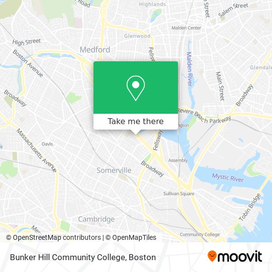 Mapa de Bunker Hill Community College