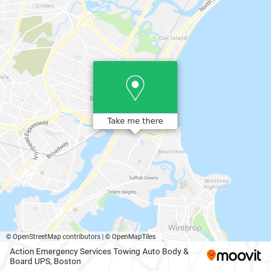 Action Emergency Services Towing Auto Body & Board UPS map