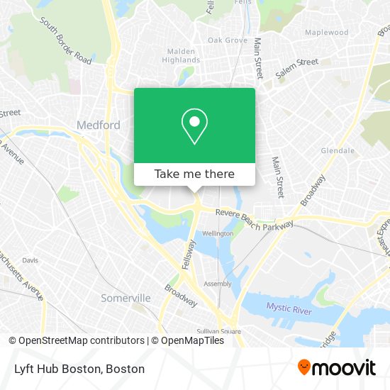 Mapa de Lyft Hub Boston