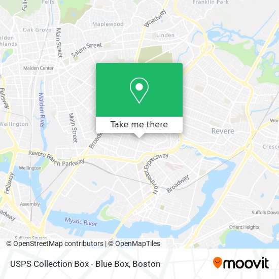 USPS Collection Box - Blue Box map