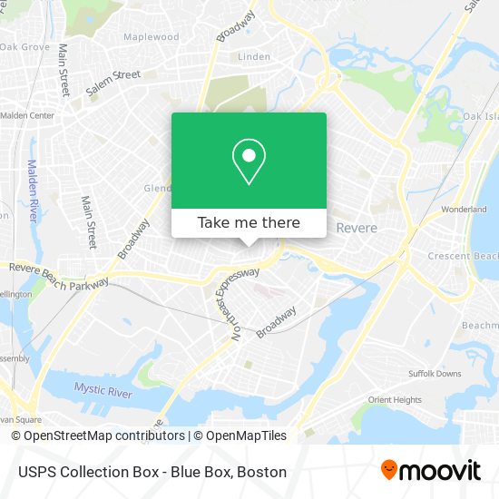 USPS Collection Box - Blue Box map