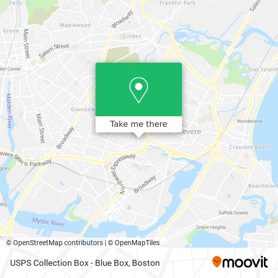 USPS Collection Box - Blue Box map