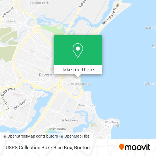 USPS Collection Box - Blue Box map