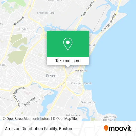 Amazon Distribution Facility map