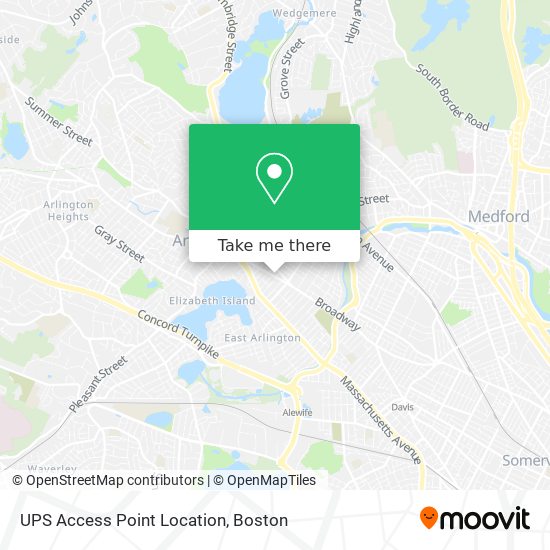 UPS Access Point Location map