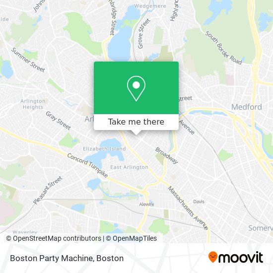 Mapa de Boston Party Machine