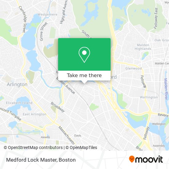Mapa de Medford Lock Master