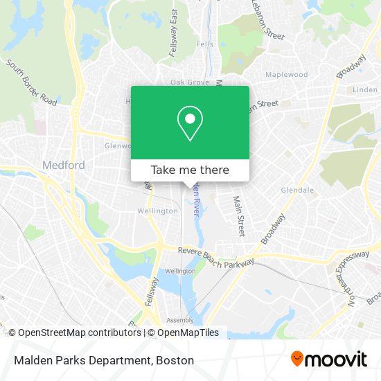 Malden Parks Department map