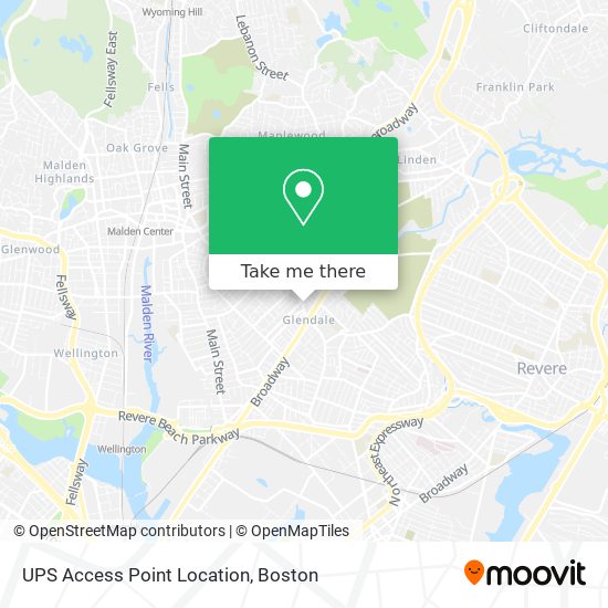 UPS Access Point Location map