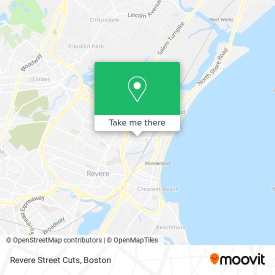 Revere Street Cuts map