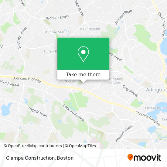 Ciampa Construction map