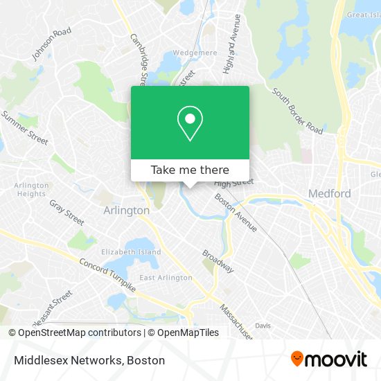 Mapa de Middlesex Networks