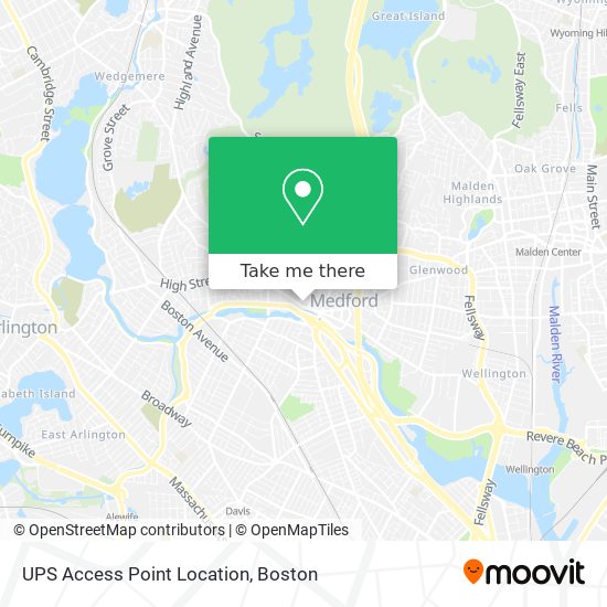 UPS Access Point Location map