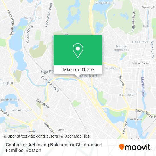 Center for Achieving Balance for Children and Families map