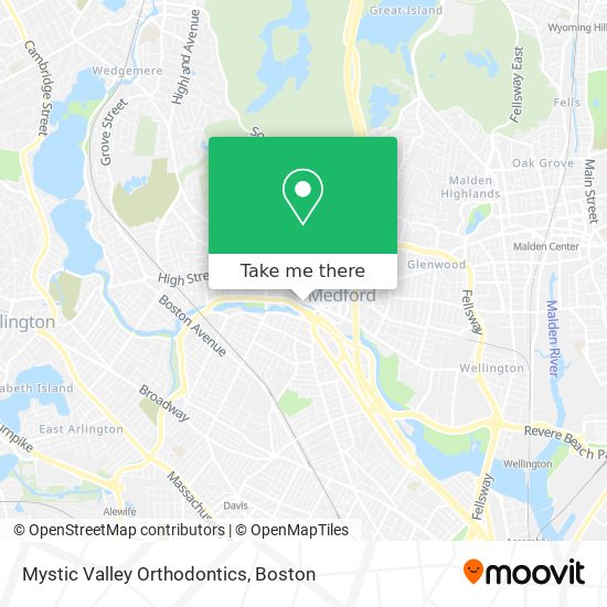 Mystic Valley Orthodontics map