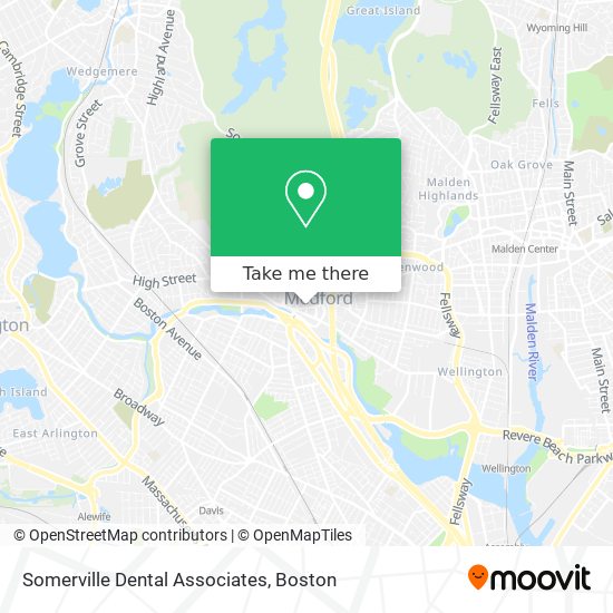 Mapa de Somerville Dental Associates