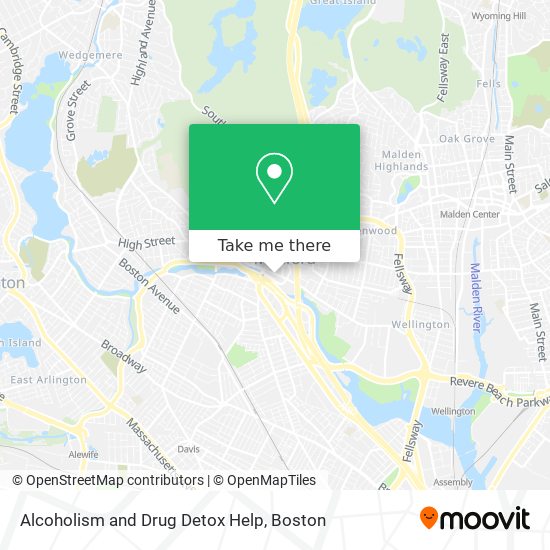 Alcoholism and Drug Detox Help map