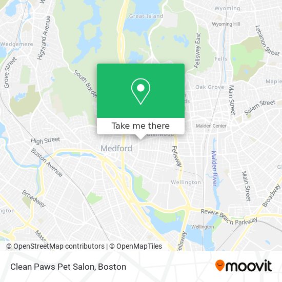 Mapa de Clean Paws Pet Salon