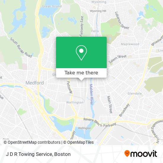 J D R Towing Service map