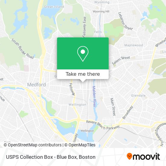 USPS Collection Box - Blue Box map