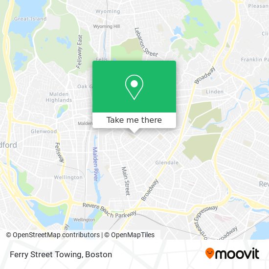 Ferry Street Towing map