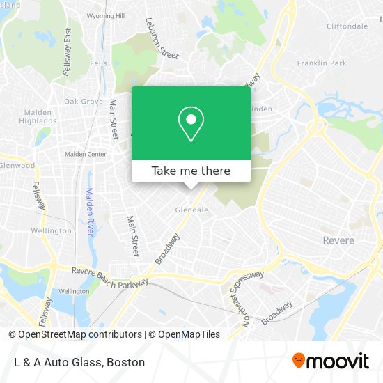 L & A Auto Glass map