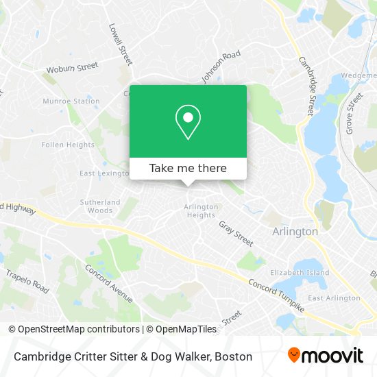Cambridge Critter Sitter & Dog Walker map