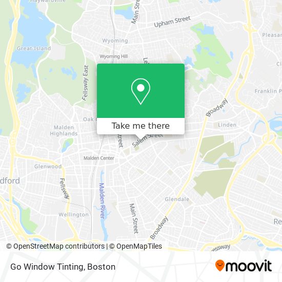 Mapa de Go Window Tinting