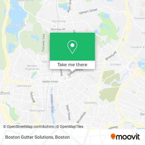 Mapa de Boston Gutter Solutions