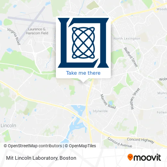 Mit Lincoln Laboratory map