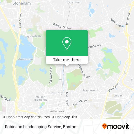 Robinson Landscaping Service map