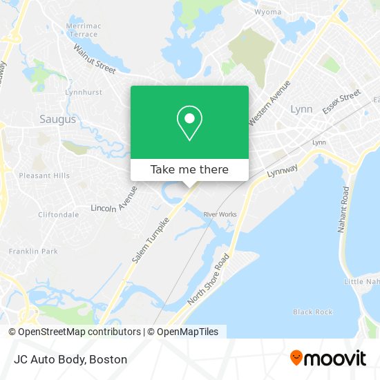 JC Auto Body map