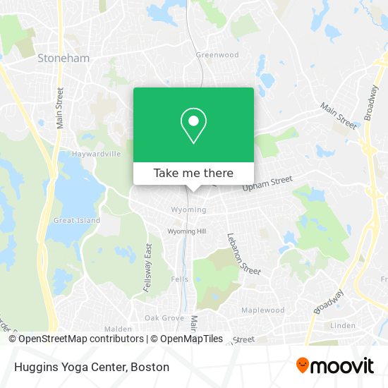 Huggins Yoga Center map